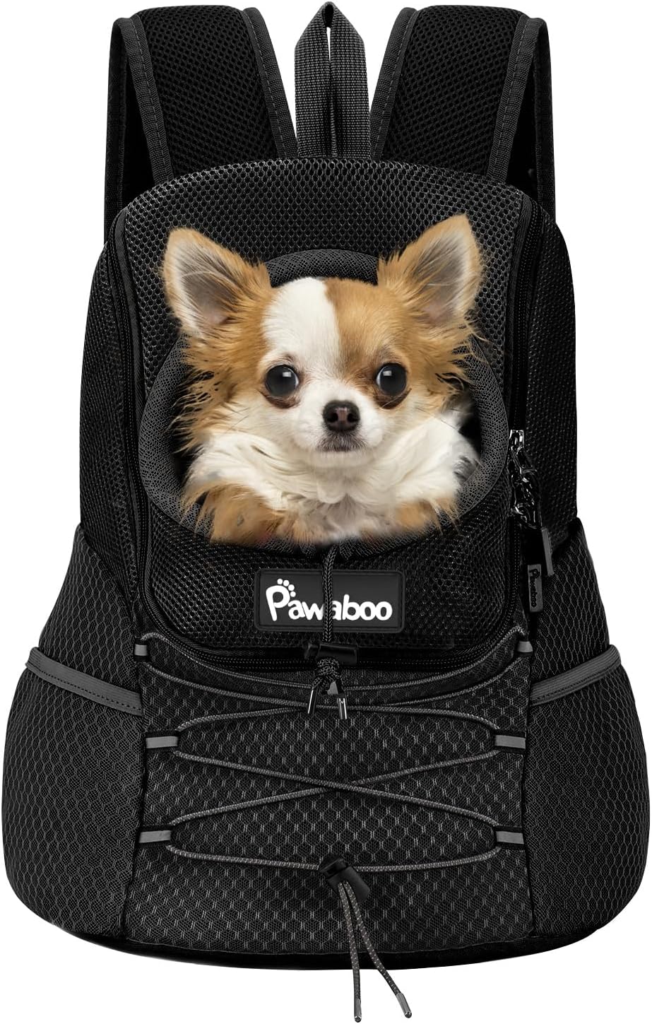 Pawaboo Pet Dog Front Carrier Backpack,Black,S