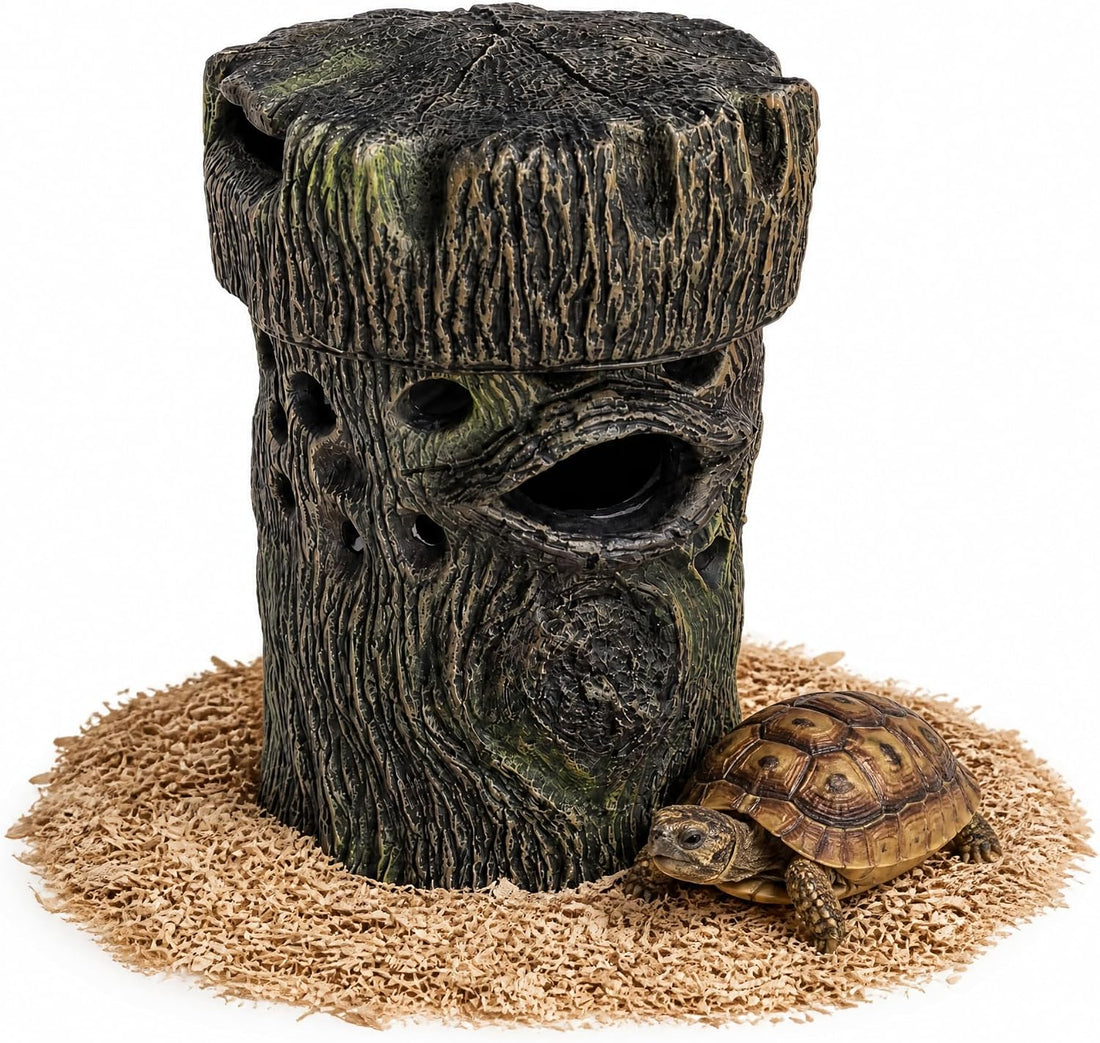 Reptile Humidifier Fogless Tree Trunk with Detachable Tank for Gecko