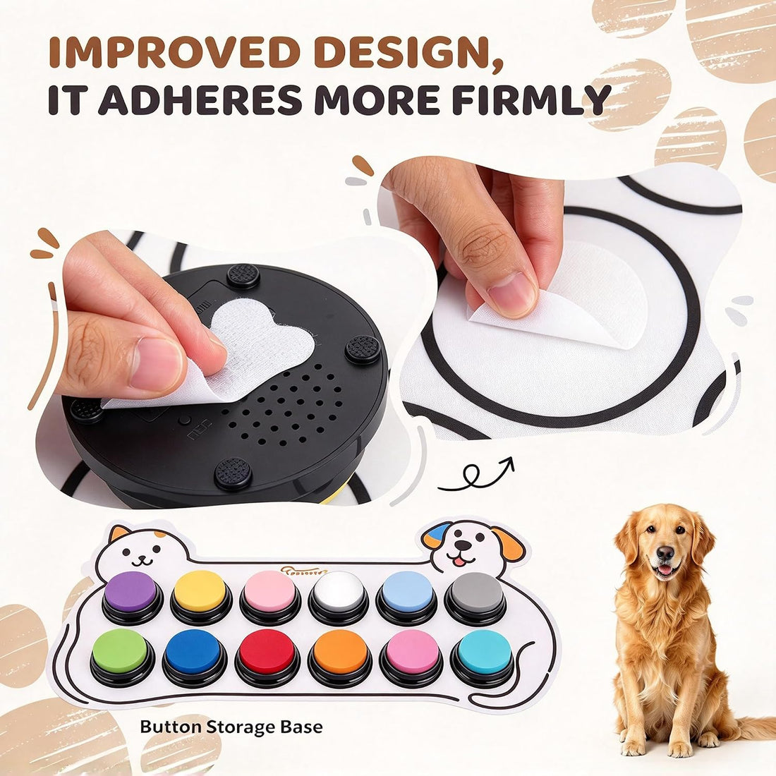 Dog Buttons for Communication Set of 12 HD Dog Talking Buttons 50