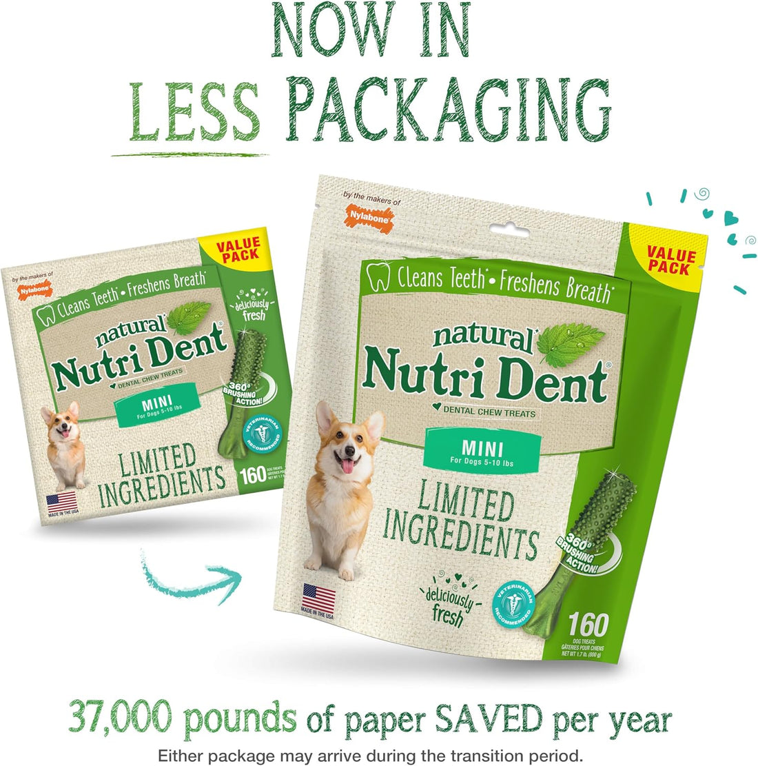 Nylabone Nutri Dent Natural Dental Chews for Dogs