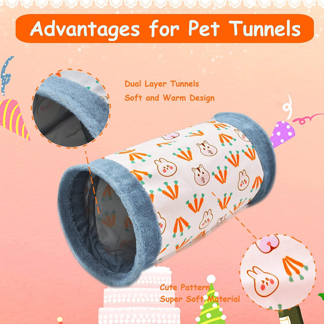 Guinea-Pig Rabbit Tunnel-Tube Toys