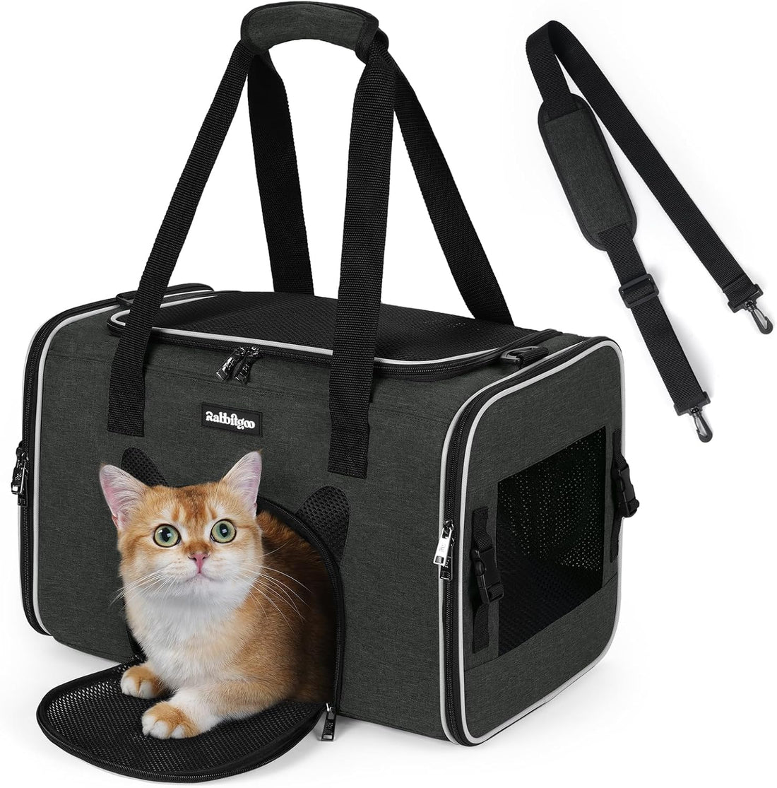 rabbitgoo Cat Carrier Soft with Safety Buckles