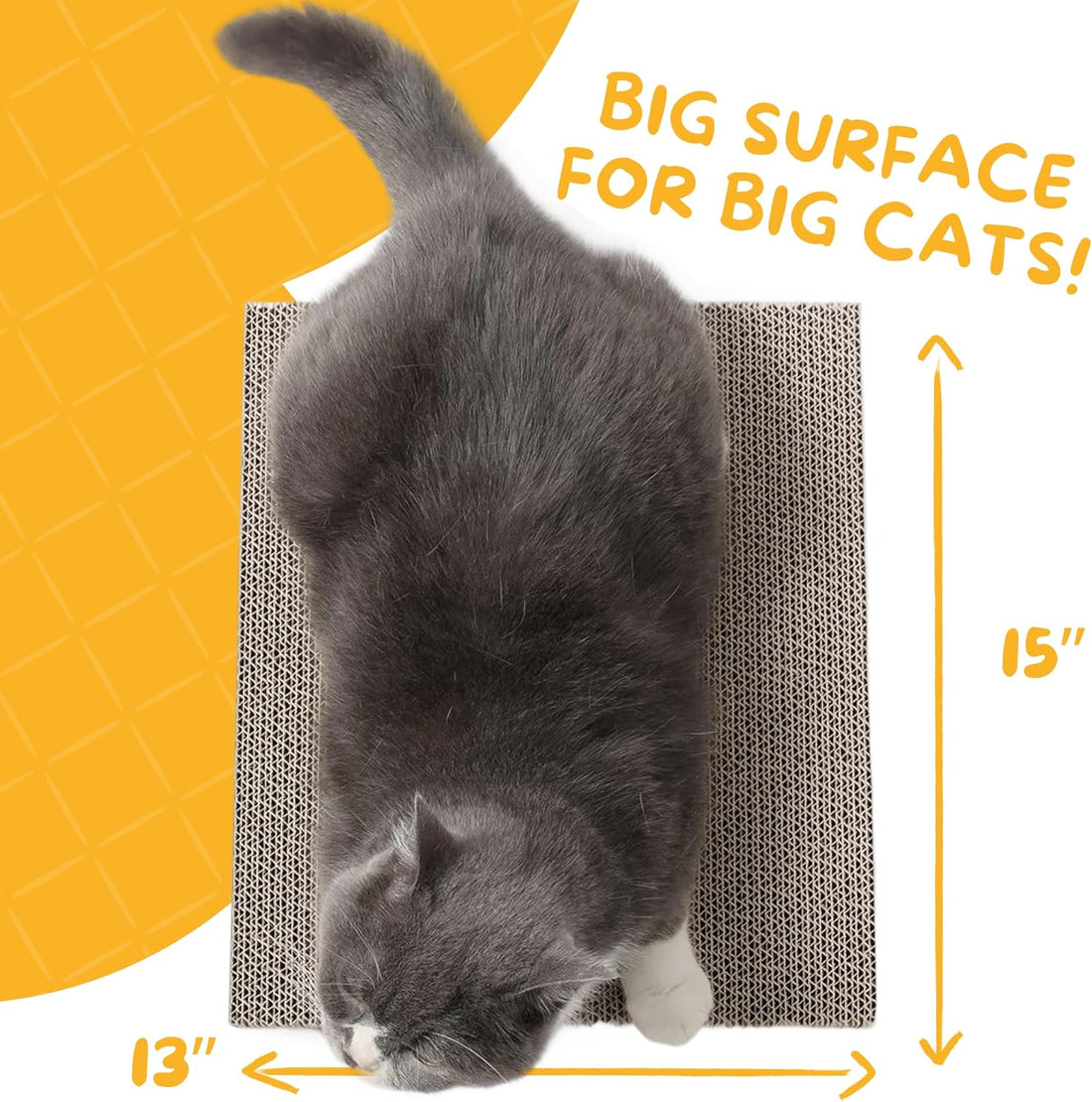 Hide & Scratch Cat Scratcher Refill Pads 4 Pack Double Sided Cardboard