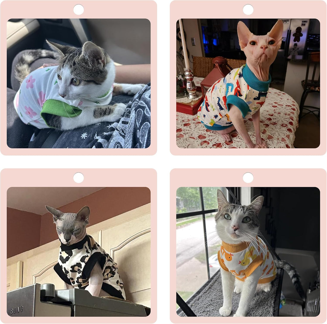 PUMYPOREITY Sphynx Cat Clothes - Soft & Stretchy Sweater Shirt, Pink
