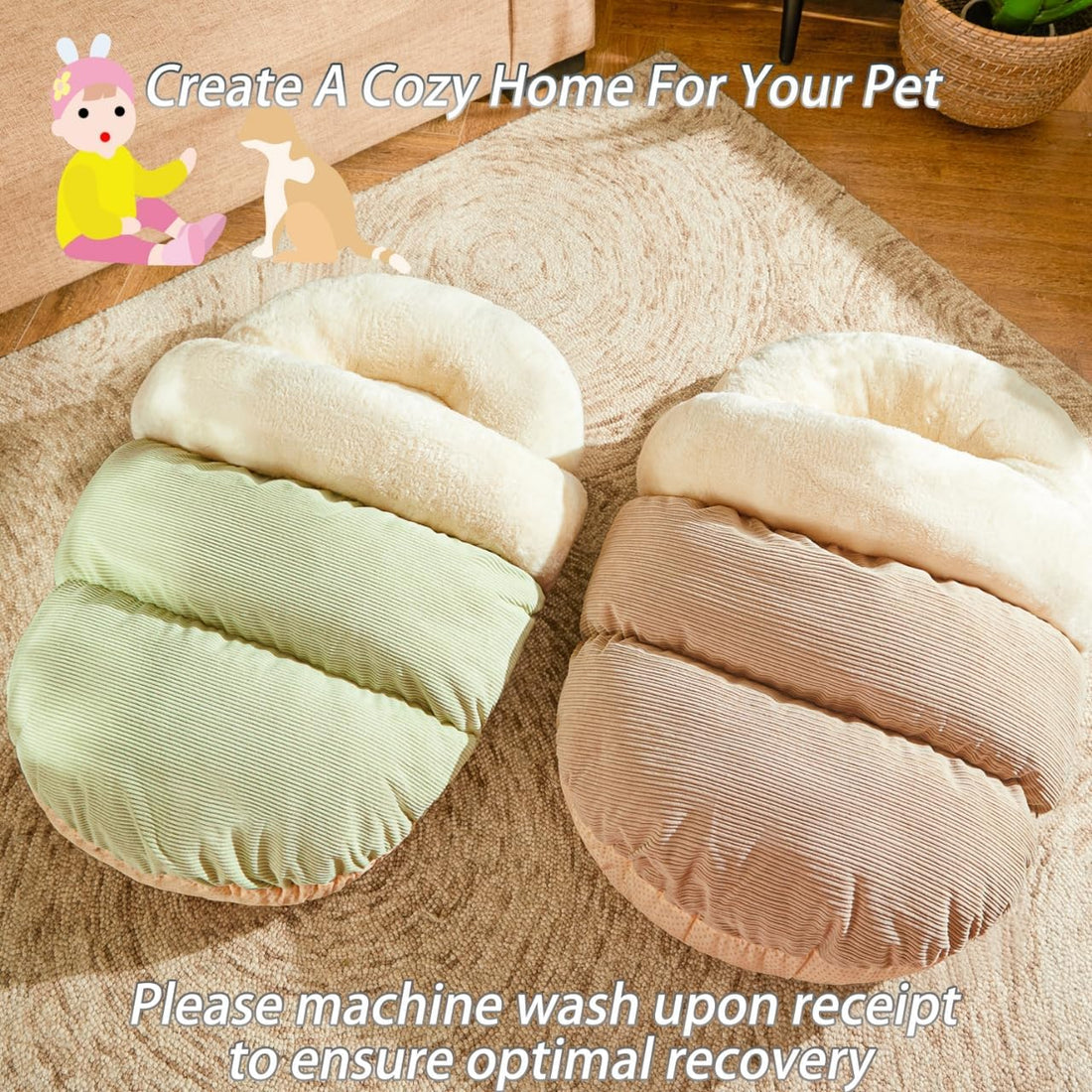 Romaneco Bed for Dog and Cat, Pet Bed