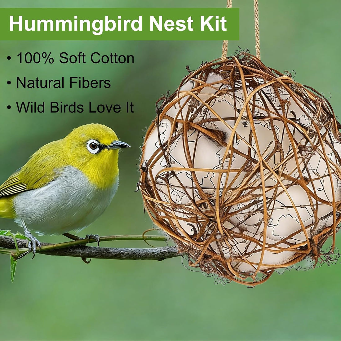winemana Bird Nesting Material Holder for Hummingbirds