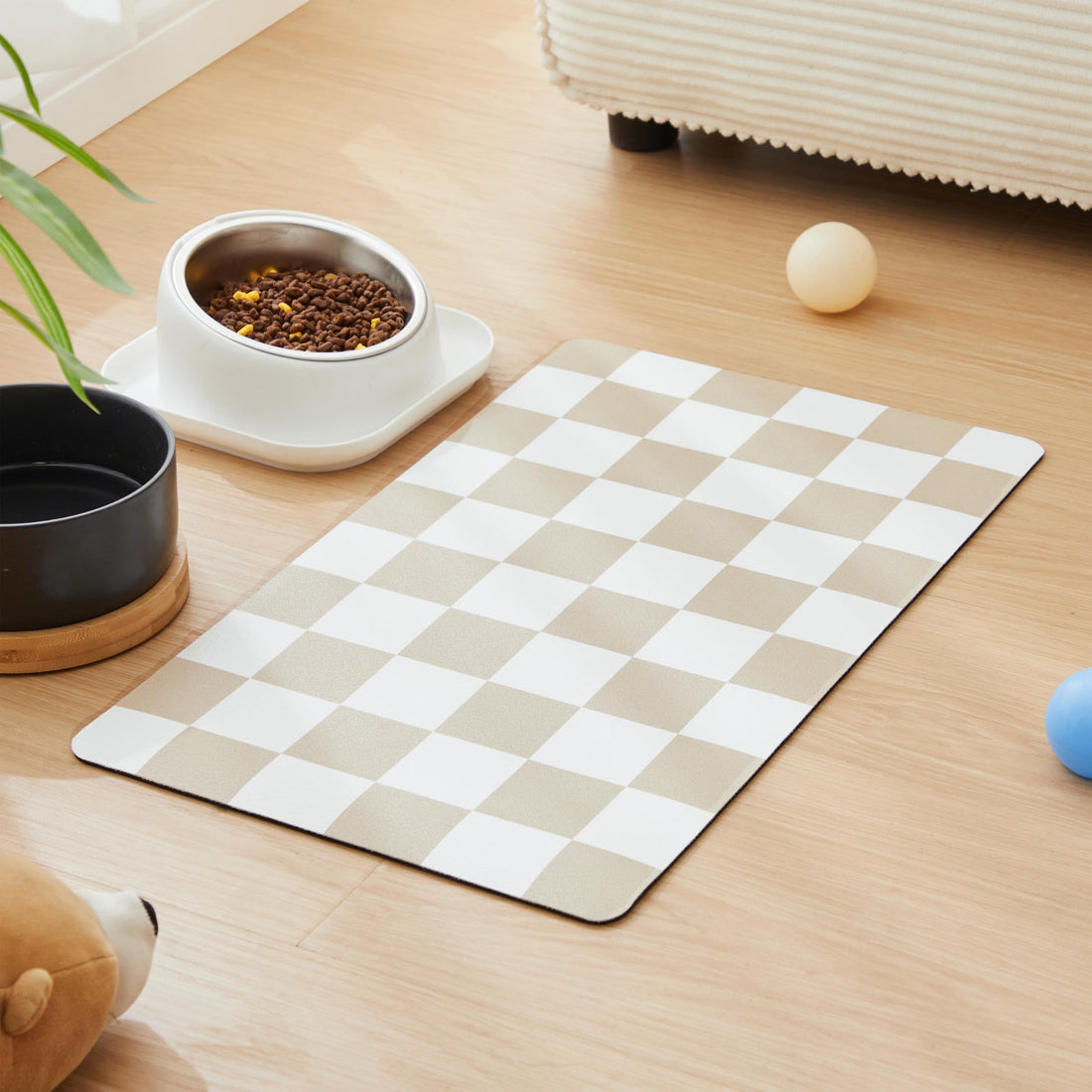 Ralxion Checkered Dog Feeding Mat