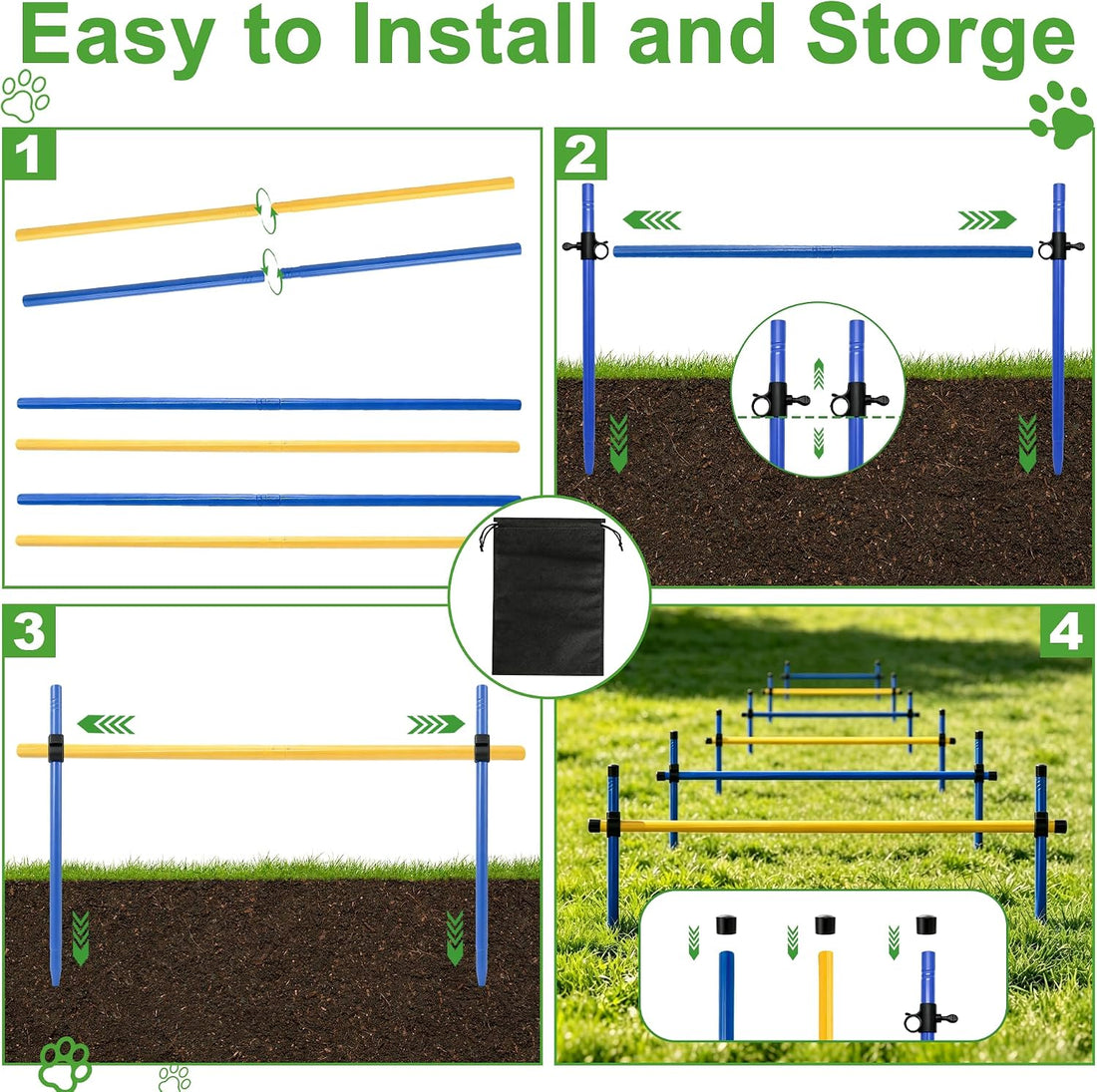 Dog Agility Equipment, Dog Agility Course Backyard Set