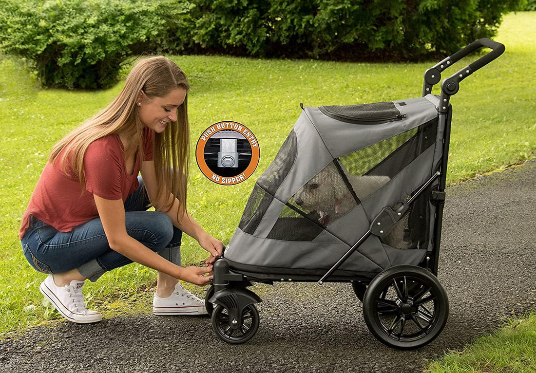 Pet Gear NO-Zip Pet Stroller with Dual Entry