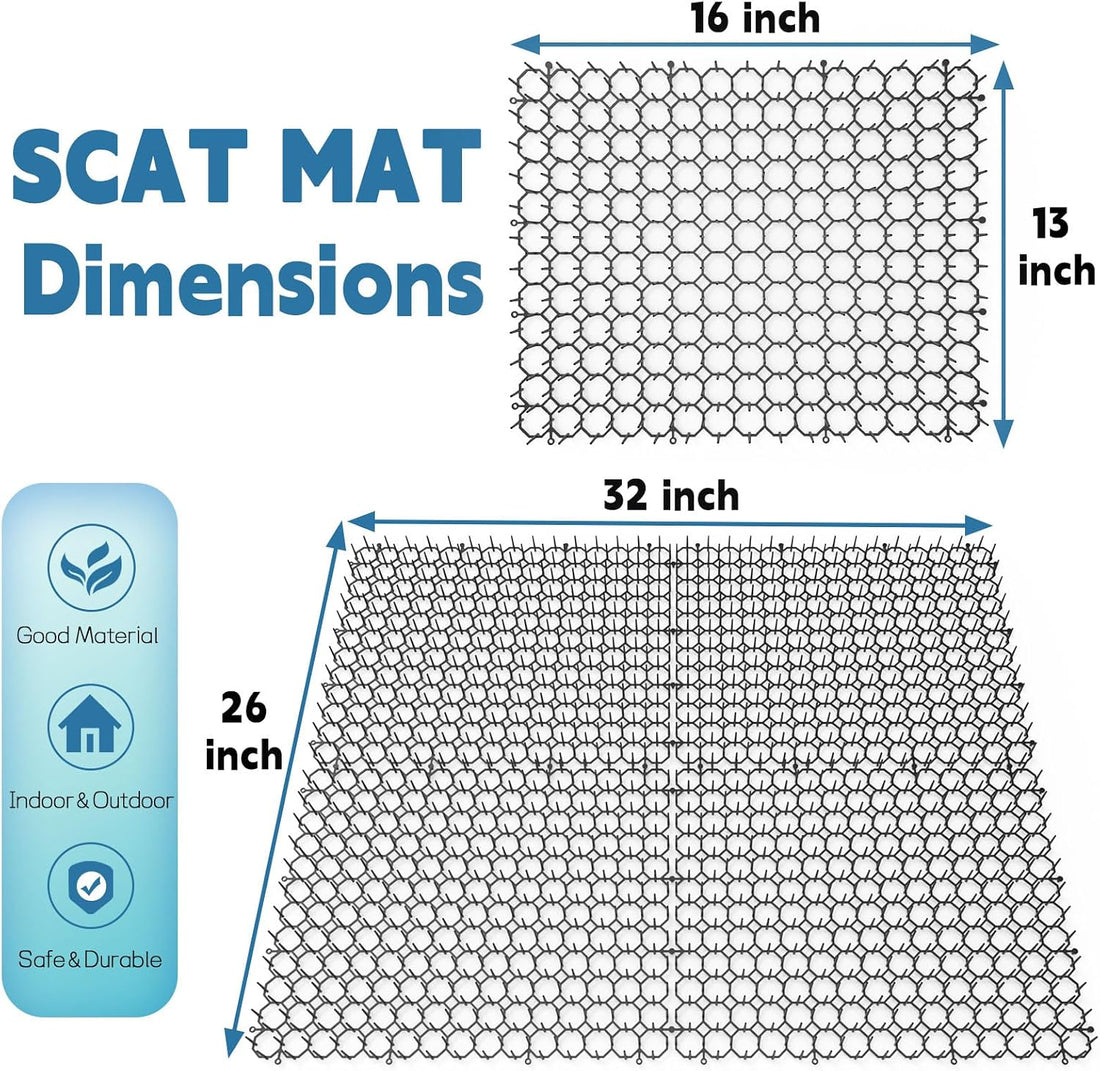 Hmyomina 16 x 13 Inch Cat Scat Mat with Spikes Outdoor/Indoor