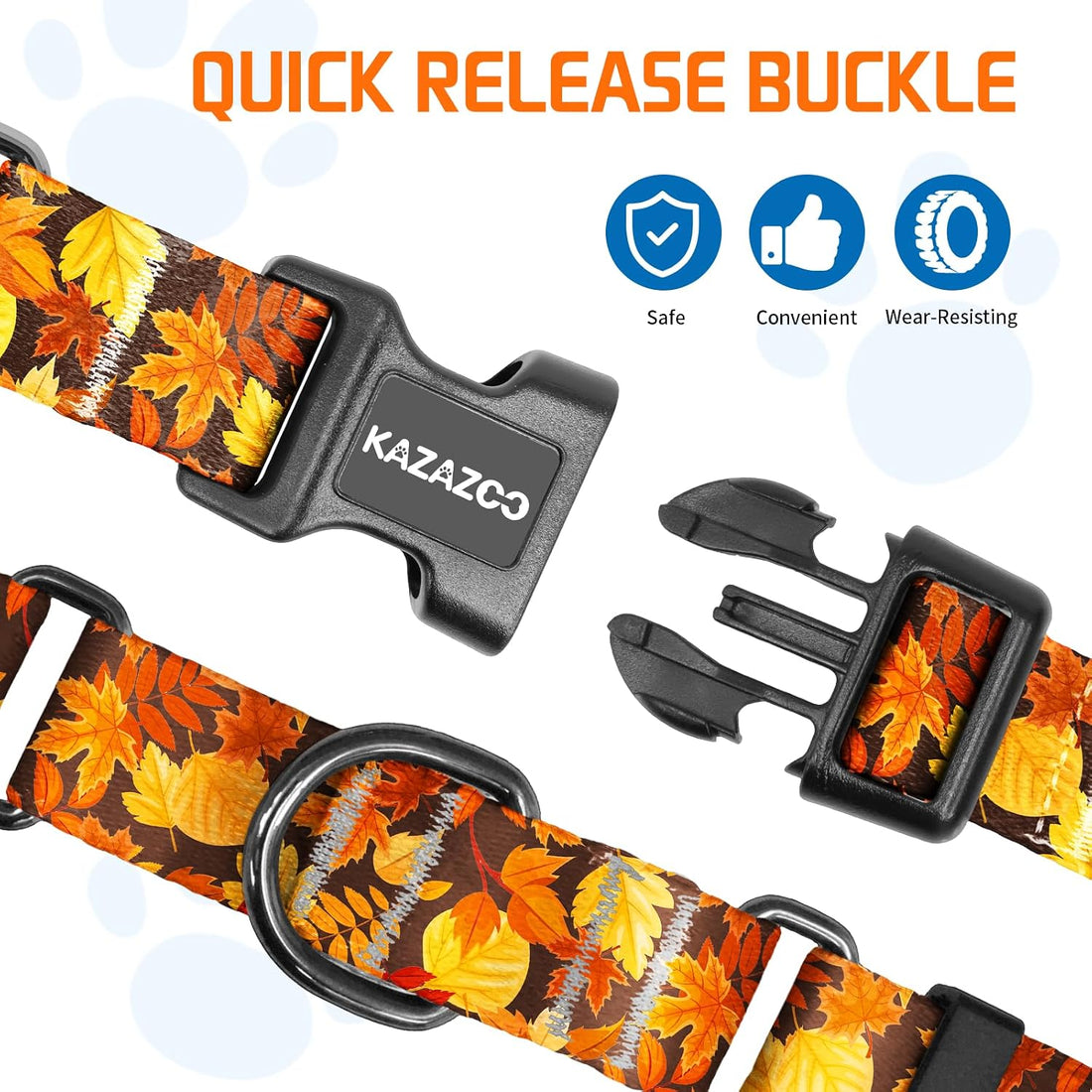 Kazazoo Martingale Collar for Dogs with Quick Release Buckle