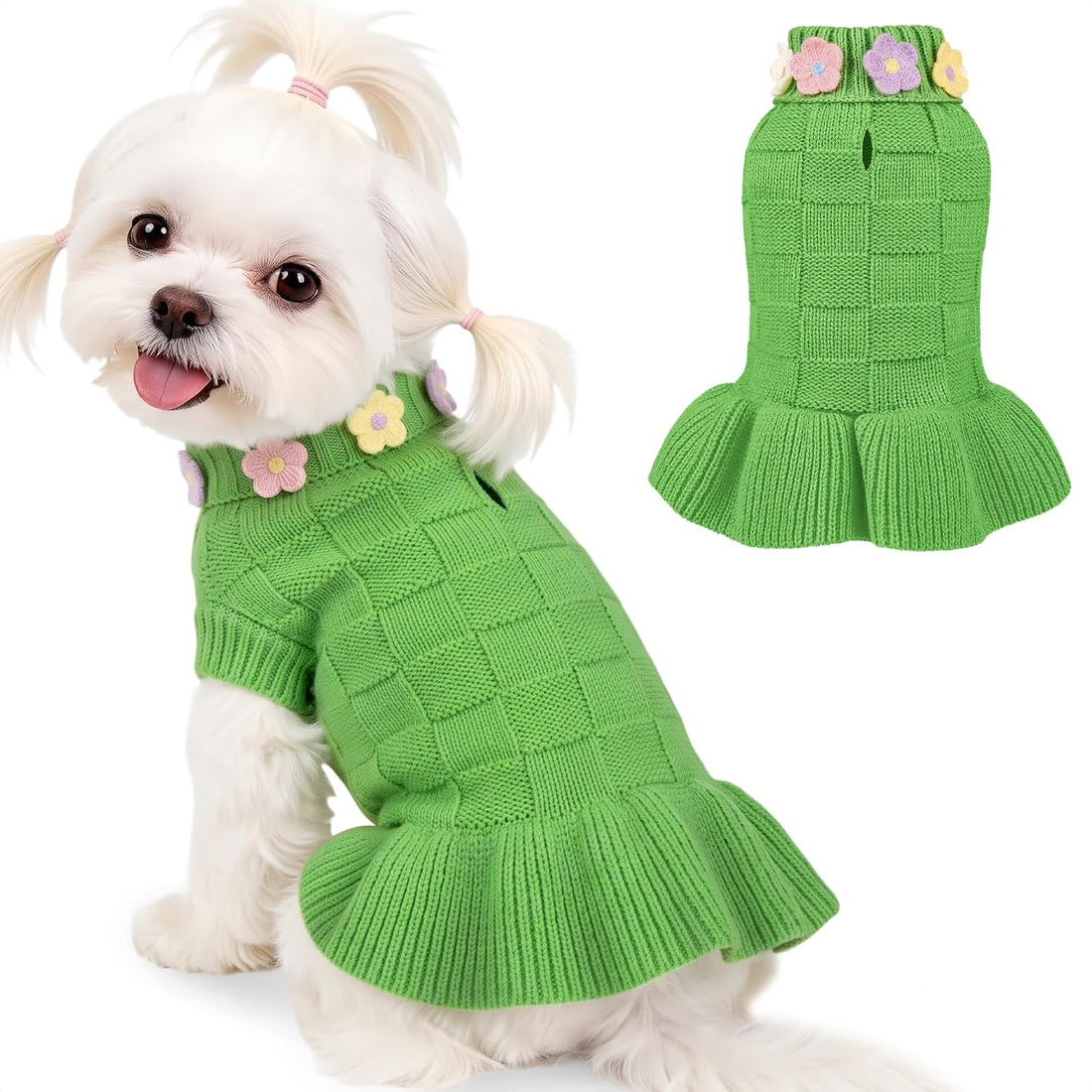 YUDODO Dog Sweater Dress for Small Dogs Girl