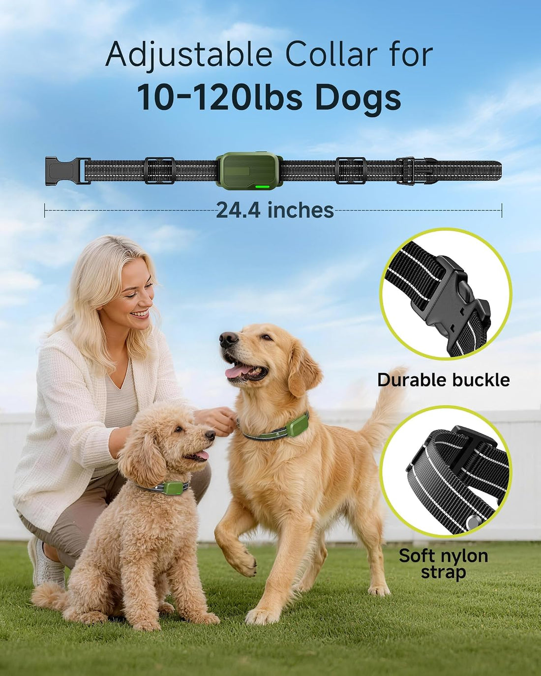 Shock Collar for 2 Dogs, 4500FT Training Collar with Remote