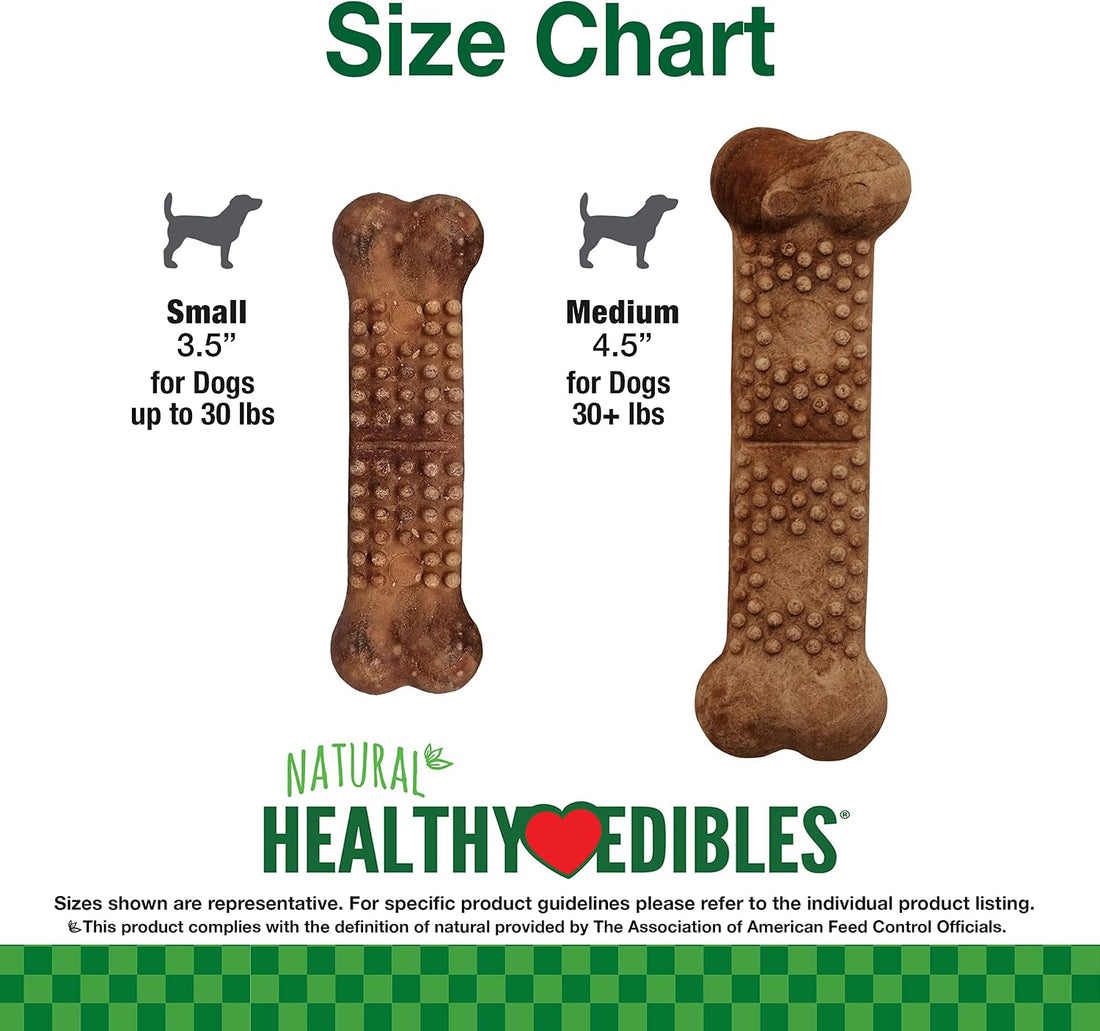 Nylabone Healthy Edibles Natural Dog Chews Long Lasting Meaty Center