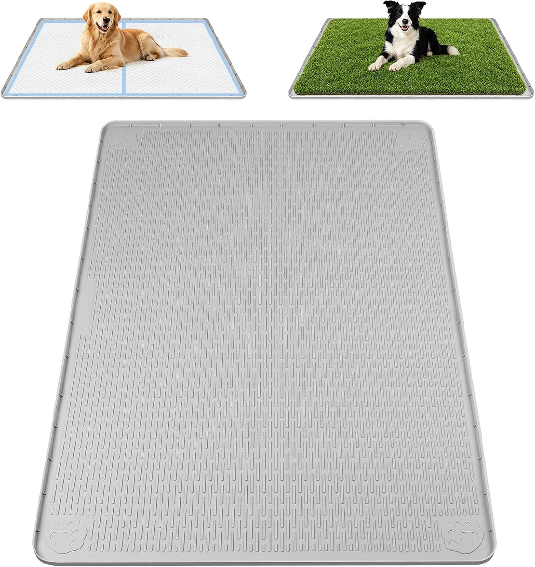 Silicone Dog Pee Pad Holder 40" x 28" Potty Training Tray