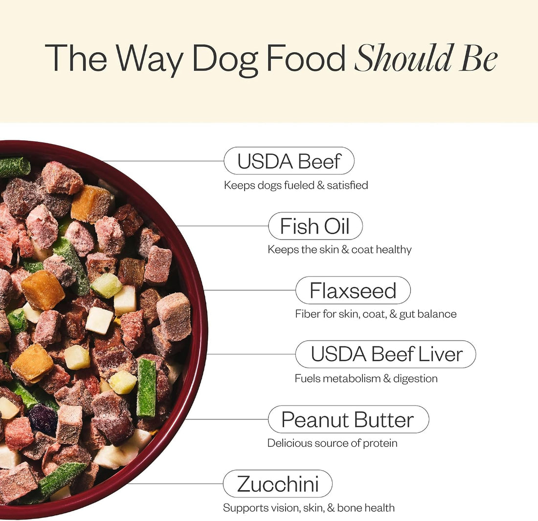 Maev Human-Grade Fresh-Frozen Beef Dog Food, Skin & Coat Formula