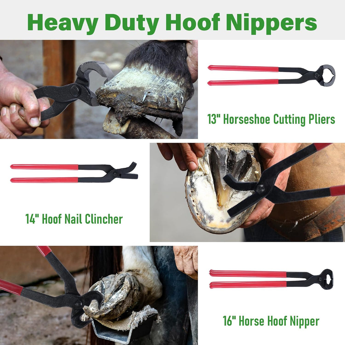 lukar 8PCS Farrier Tools Kit Horse Hoof Trimmers Set