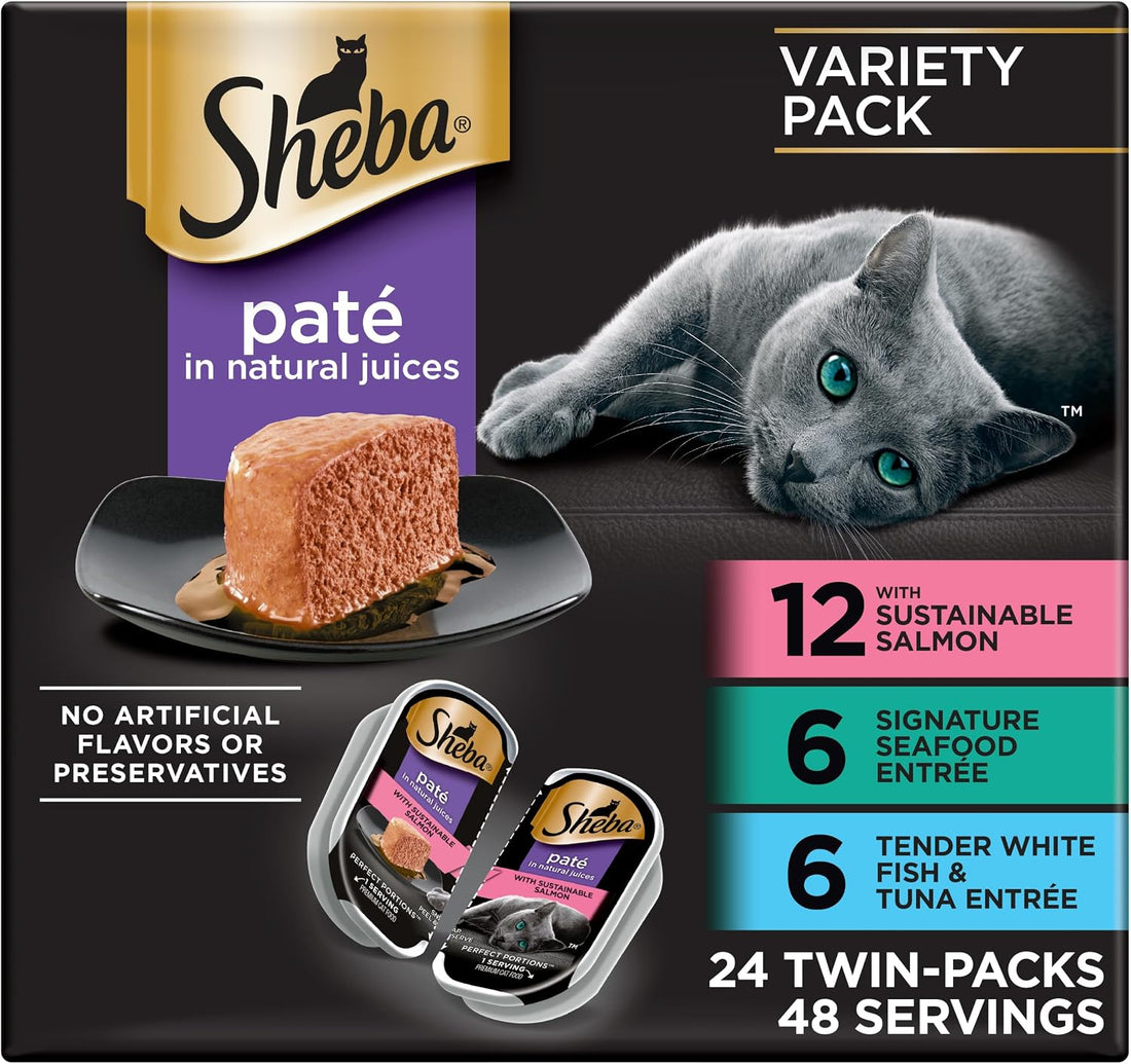 Sheba Perfect Portions Wet Cat Food Pate with Sustainable Salmon