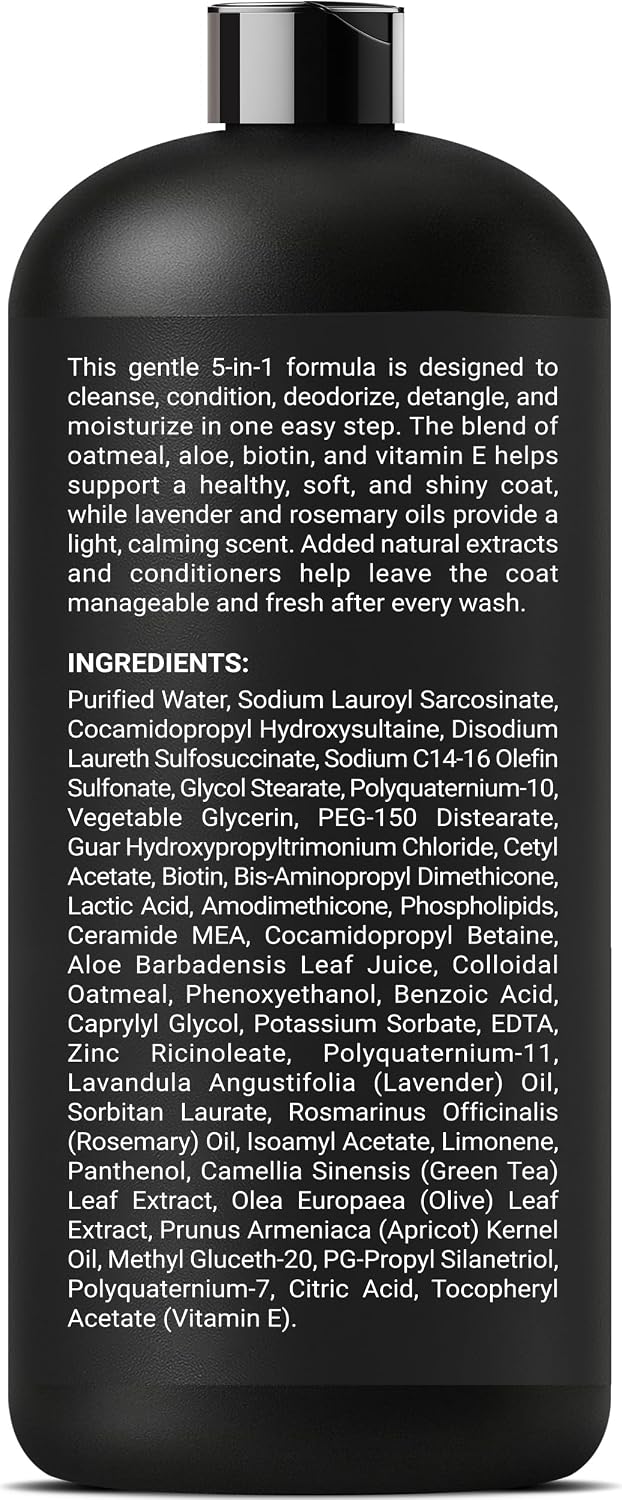 Oatmeal Dog Shampoo and Conditioner for Sensitive Skin with Aloe 32