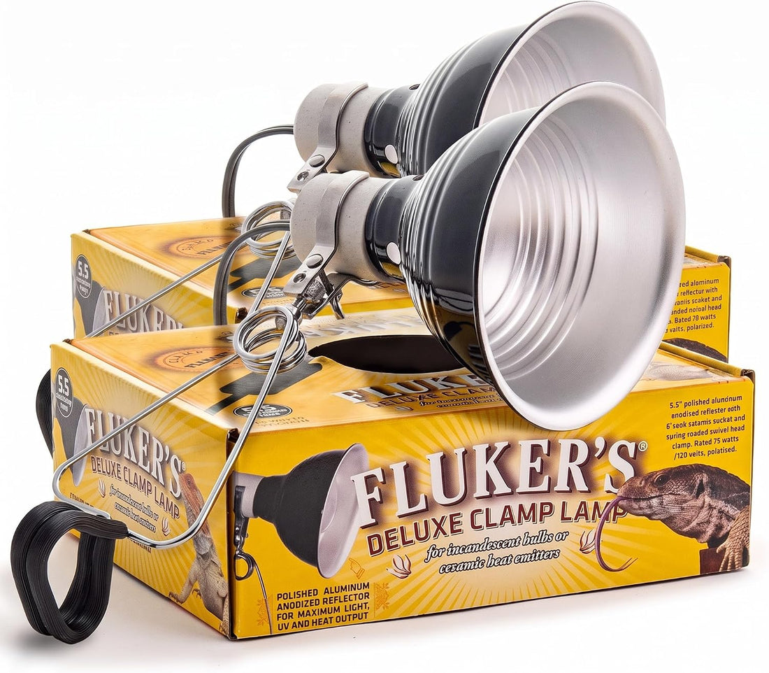 Fluker's Repta-Clamp Lamp, Heavy Duty Clamp Light For Reptile Tanks