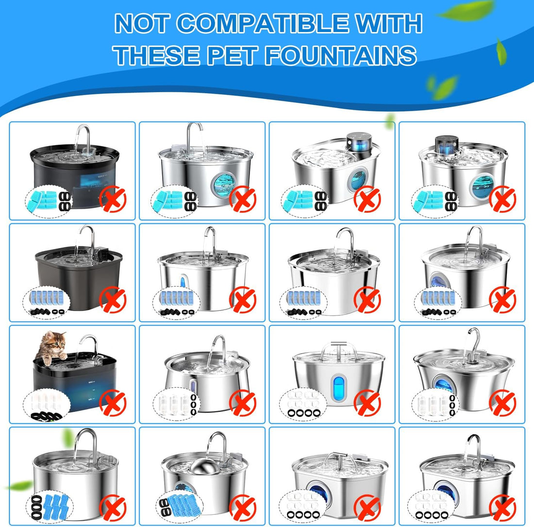 Cat Water Fountain Filters, 20Pack Cat Fountain Replacement Filters