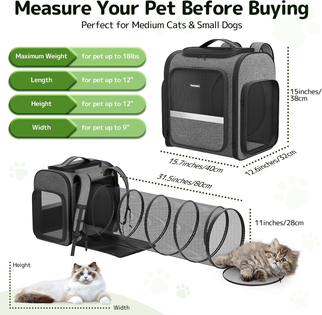 Cat Backpack with Detachable Play Tunnel