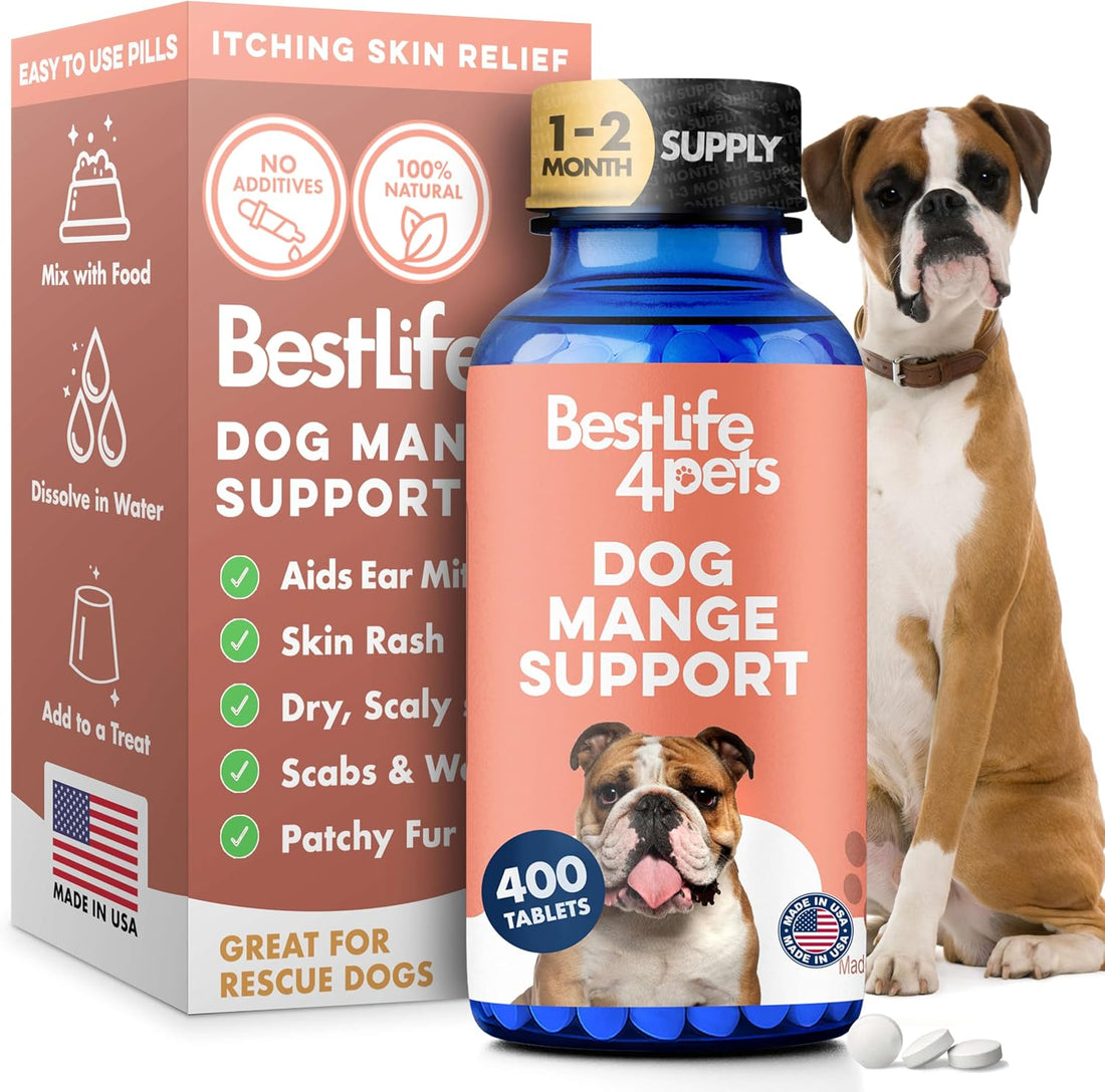 BestLife4Pets Dog Mange Support and Natural Dog Itching Relief