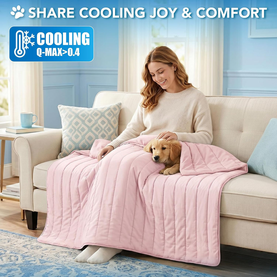 PetAmi Dog Cooling Mat Blanket Pet Pad for Small Medium Cat, Small
