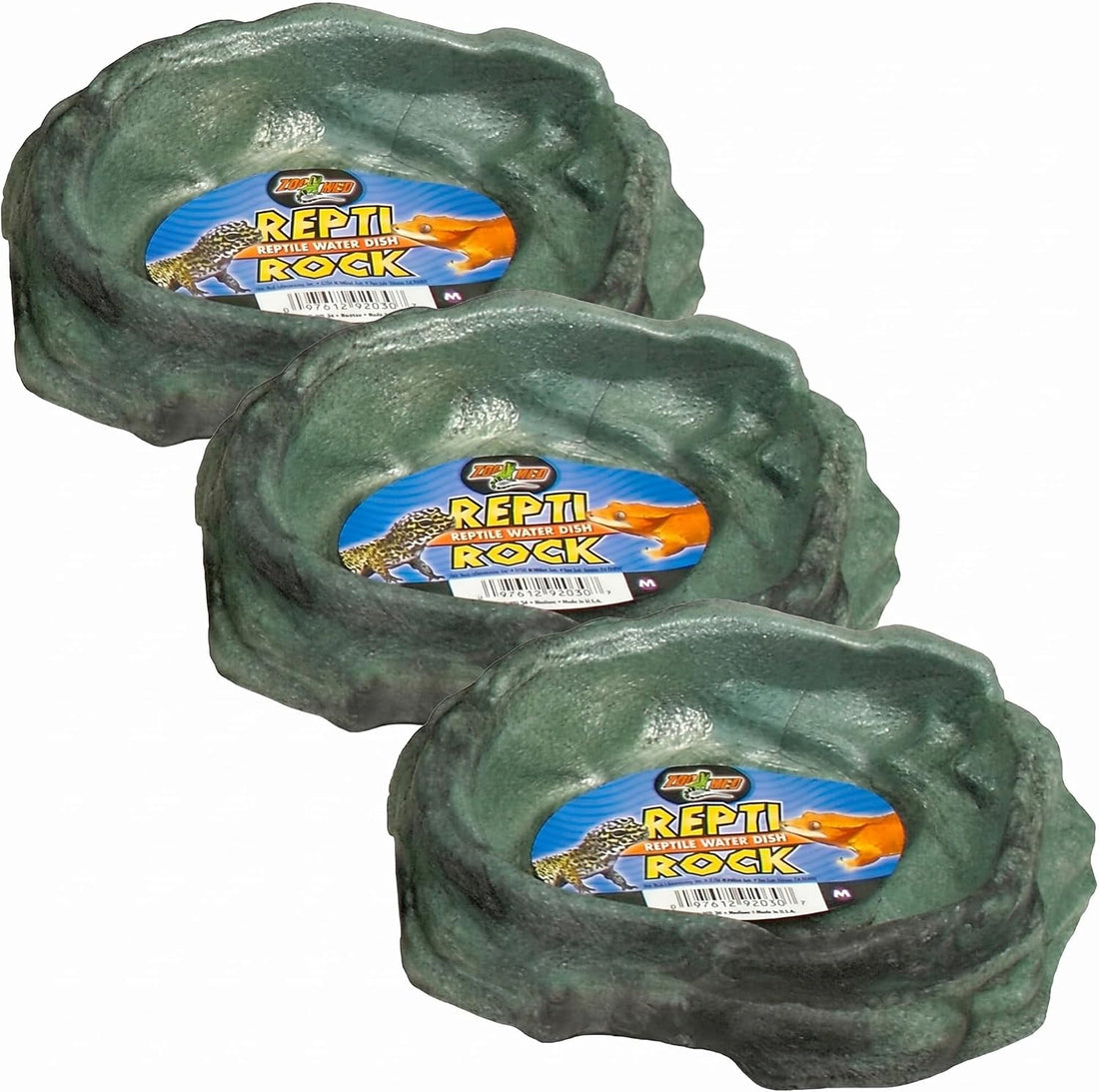 Zoo Med Reptile Rock Water Dish, Medium,Black