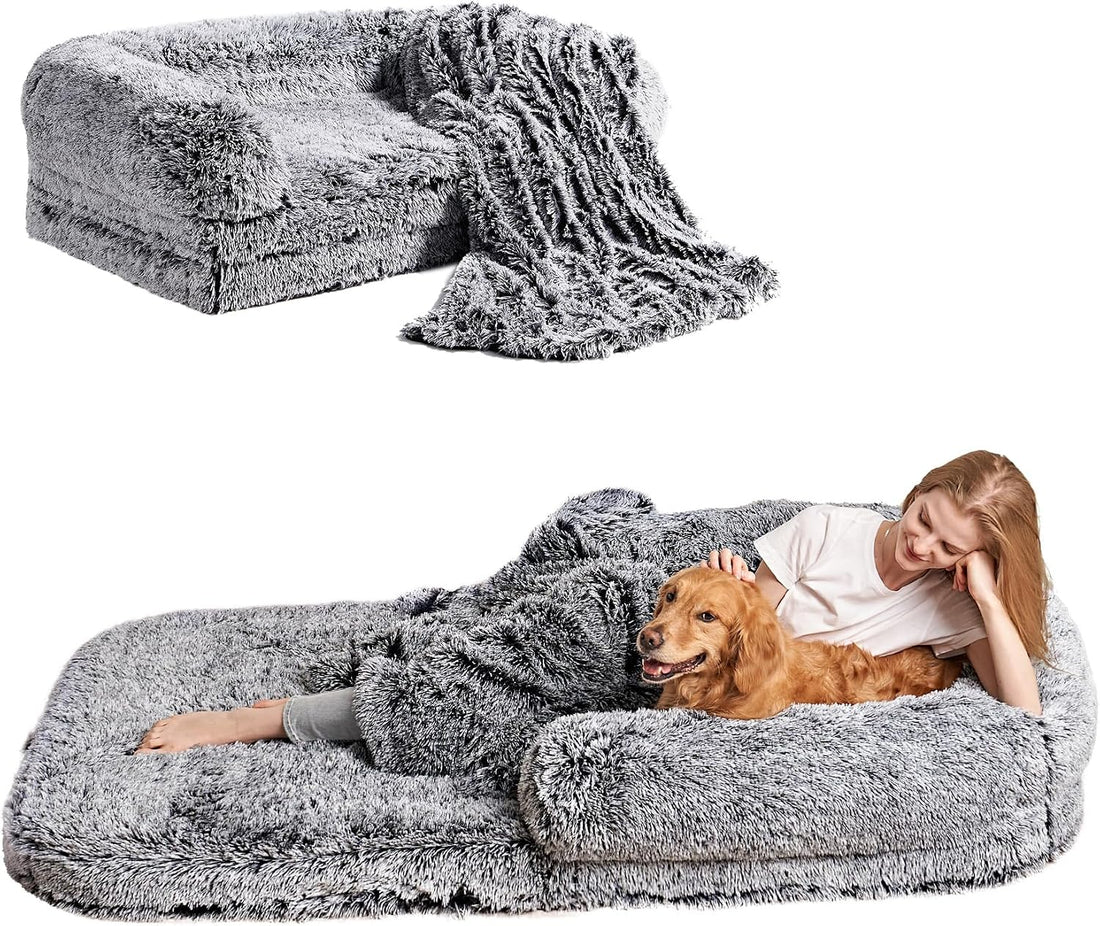 EHEYCIGA Orthopedic Foldable Human Dog Bed - 72x44x11