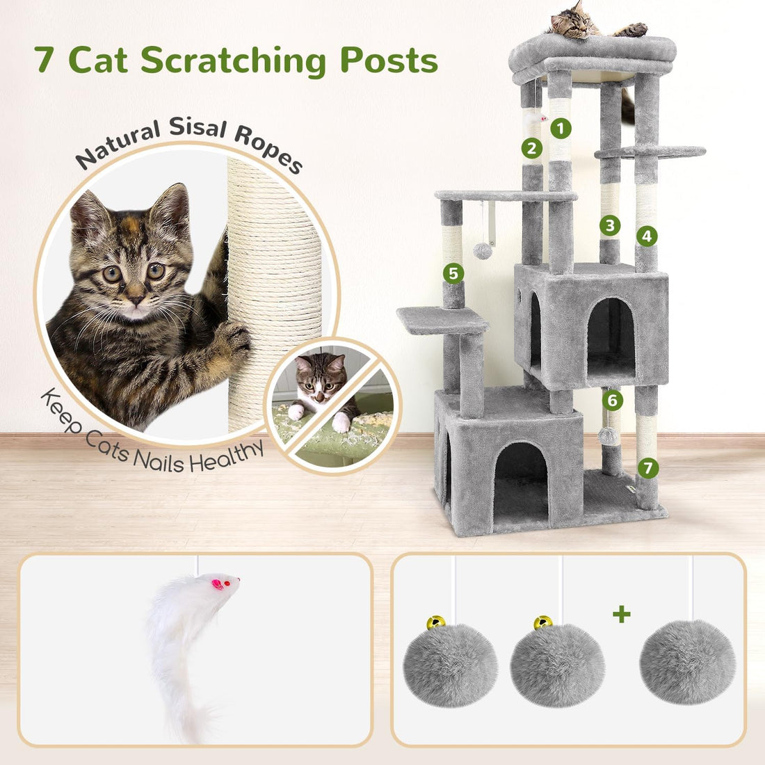 Globlazer Heavy Duty Cat Trees for Big Cats Maine Coon, F61