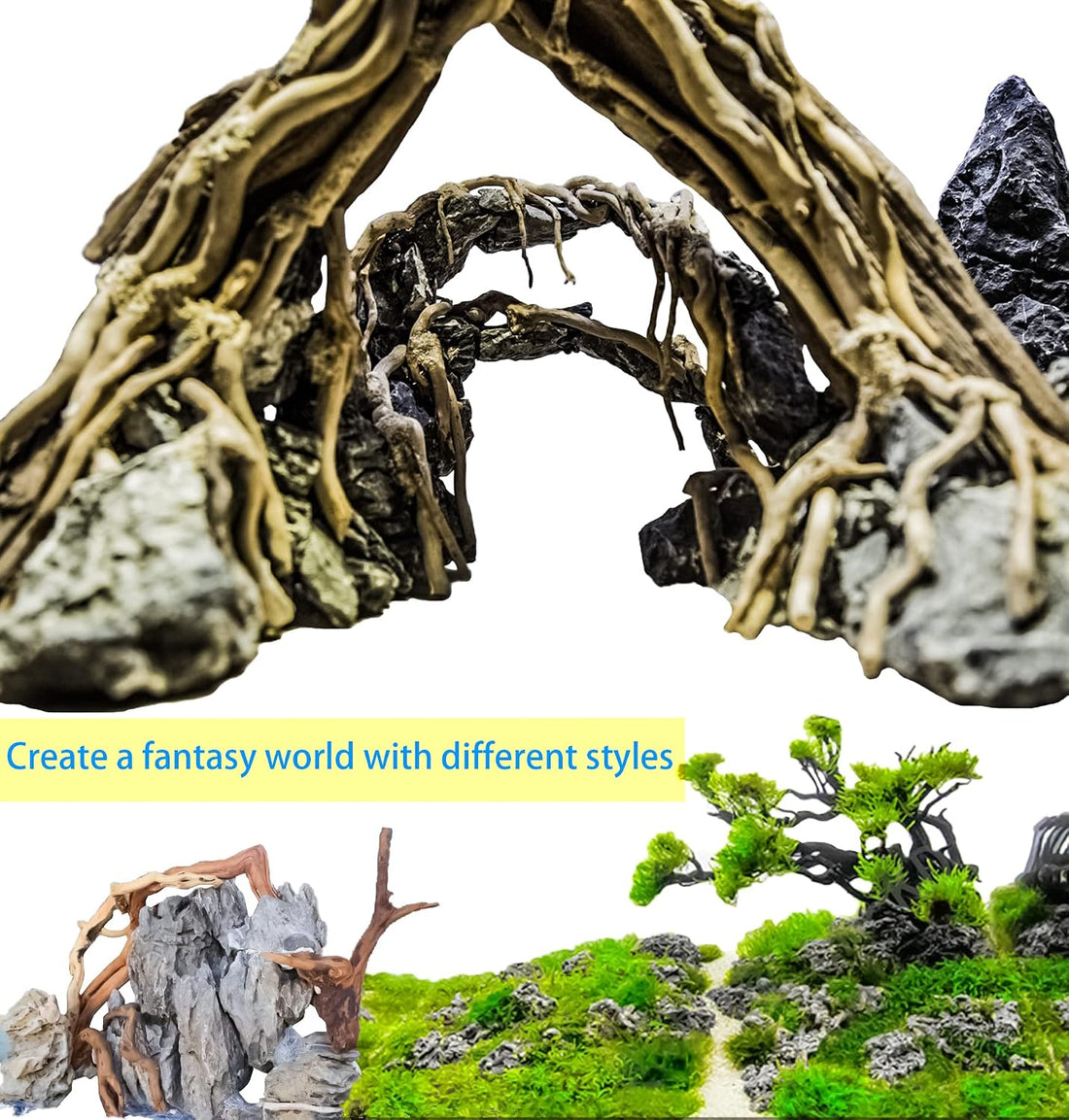 Vmiapxo 8-Pack Natural Driftwood, Sinkable Spider Wood