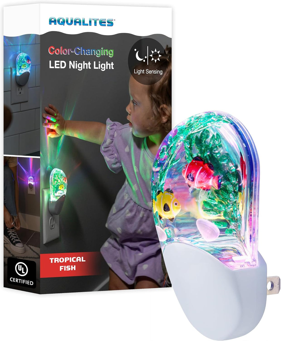 Lights By Night Aqualites Plug in Night Light with Dusk to Dawn Sensor