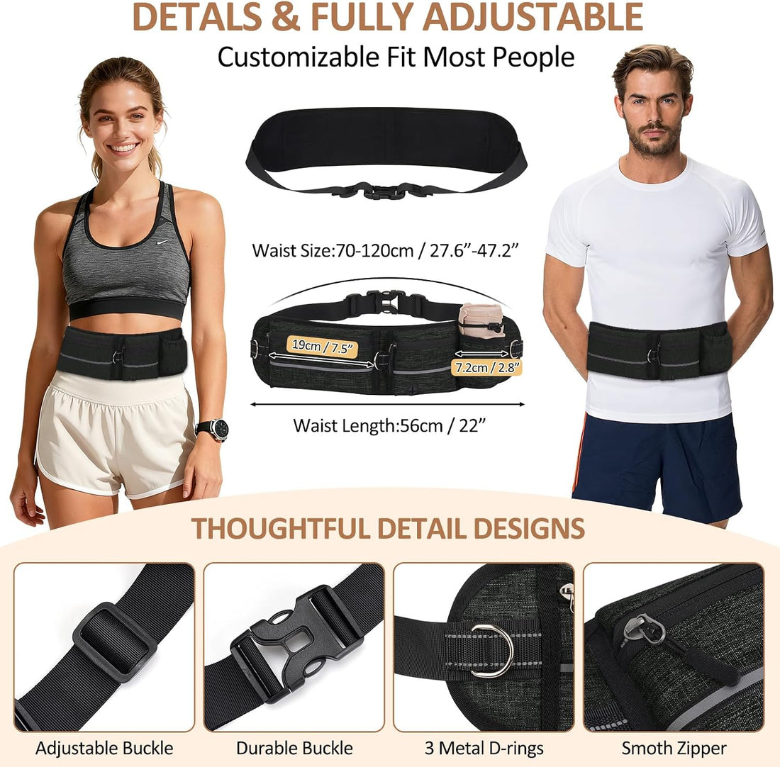 Hands Free Dog Leash with Waist Bag Bungee, Medium/Large, 25-120 lbs