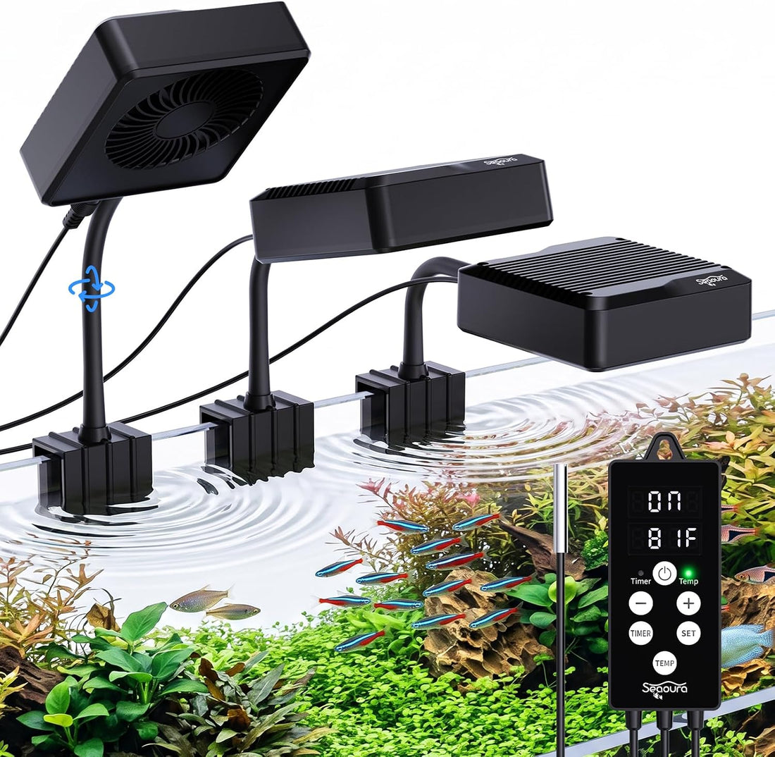 SEAOURA Aquarium Chiller Fan, Cooling for Fish Tank