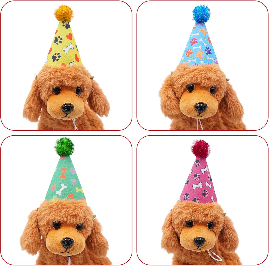 JpGdn 6pcs/Pack Dog Birthday Hat Party Hats Supplies for Small Medium