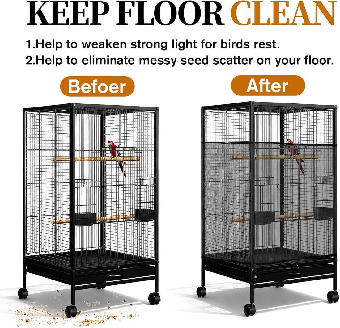 LIQWEI 1 Pc Large Bird Cage Seed Cather