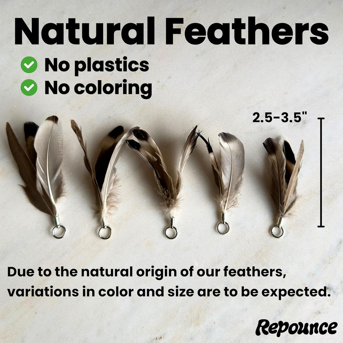 Forever Stick Refill 9-Pack, Feather Cat Wand Toy Attachment