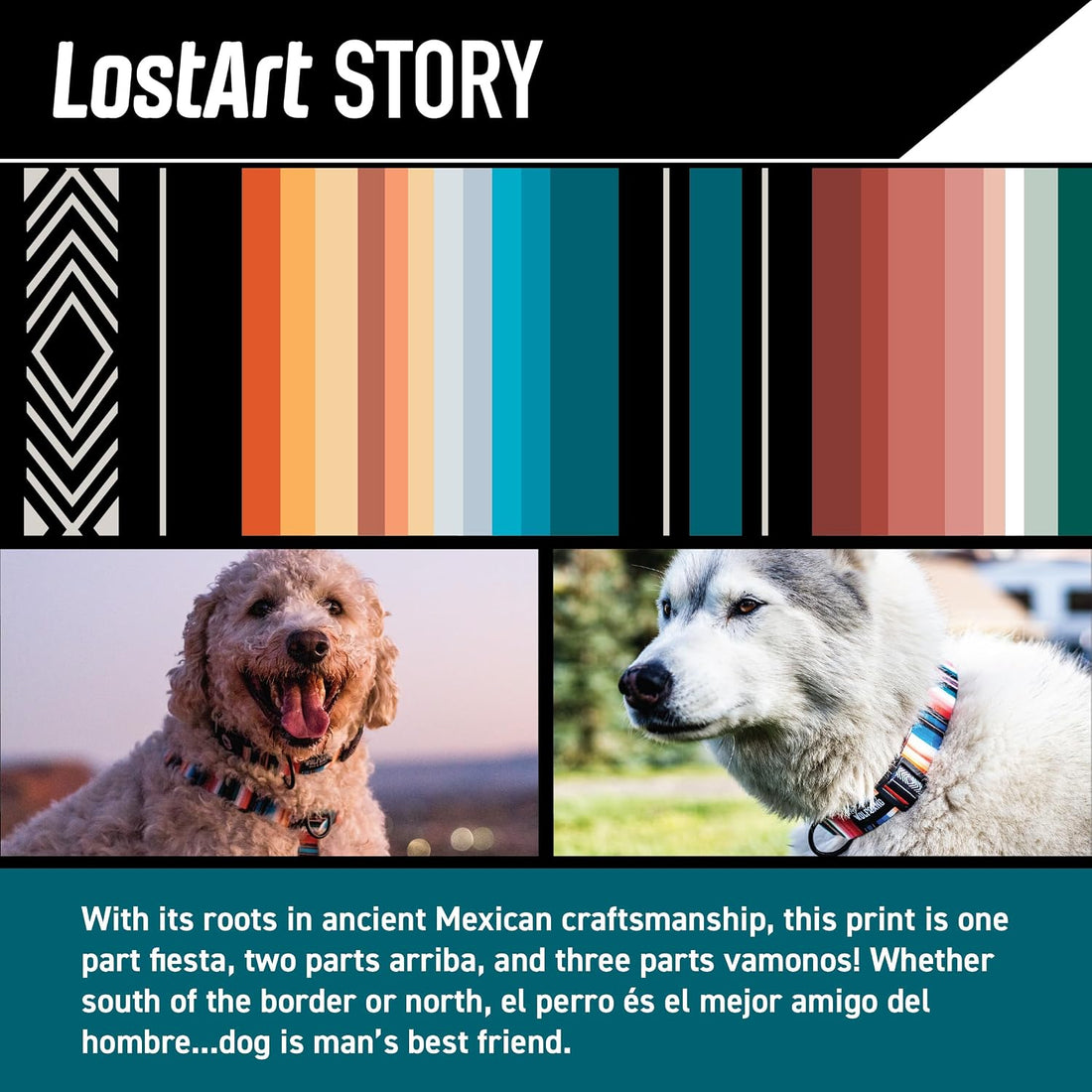 Wolfgang Venture Dog Harness Lostart Print Large