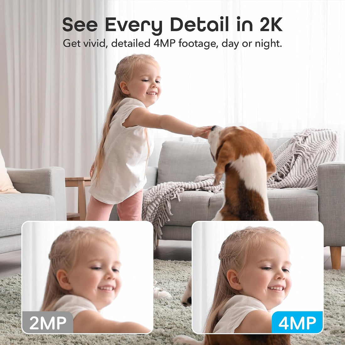 Geeni Scope Ultra 2K 360° Smart Indoor Camera, 1440p HD Auto-Tracking