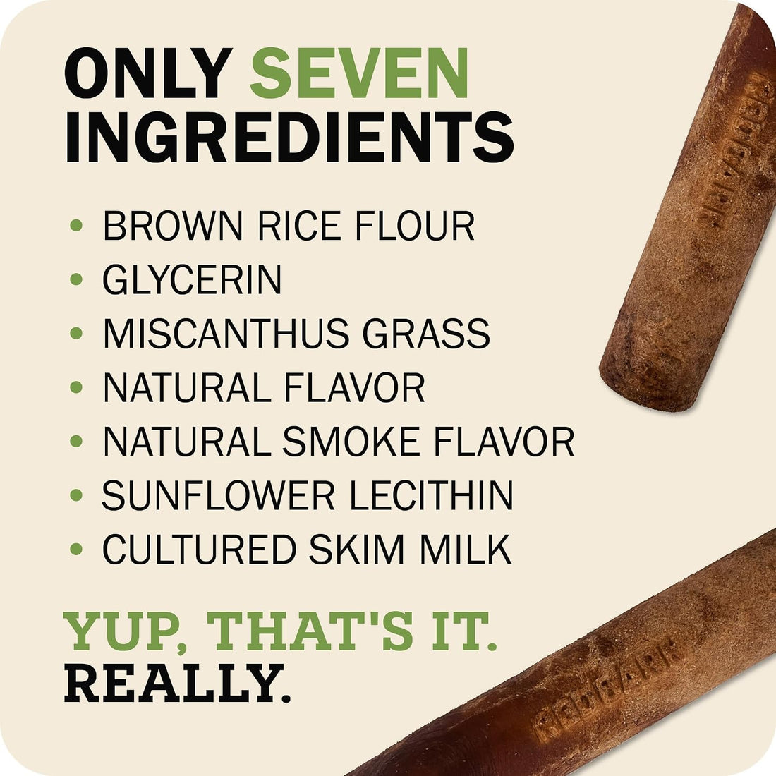 Redbarn Dur-A-Bulls Medium Sticks Hickory Flavor, Natural Dog Chew
