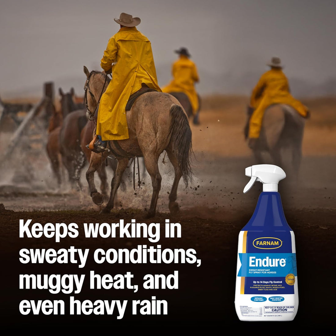 Farnam Endure Fly Spray for Horses, Long-Lasting Fly Repellent