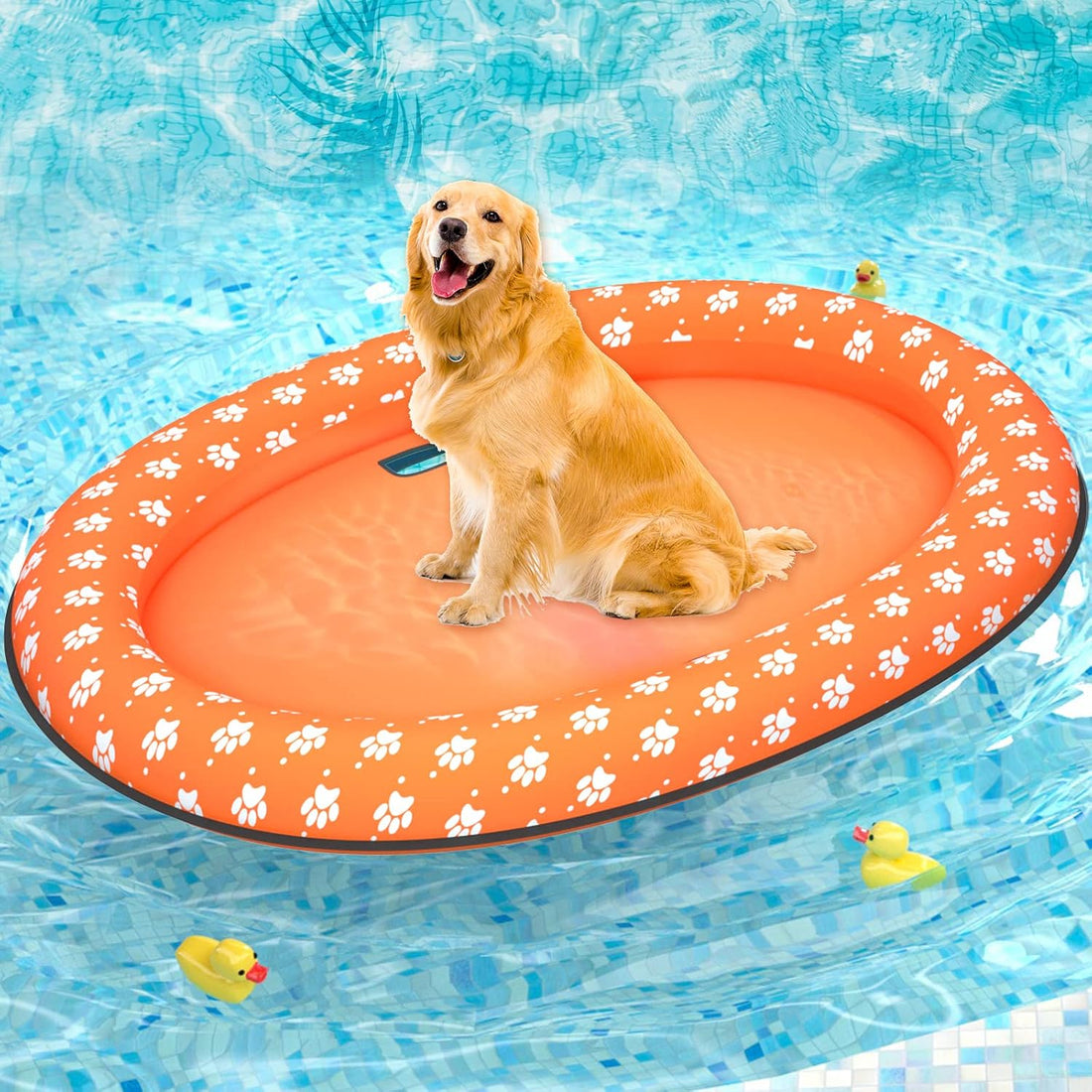 Pet Soft Dog Float Raft - Inflatable Dog Swimming Float for Summer