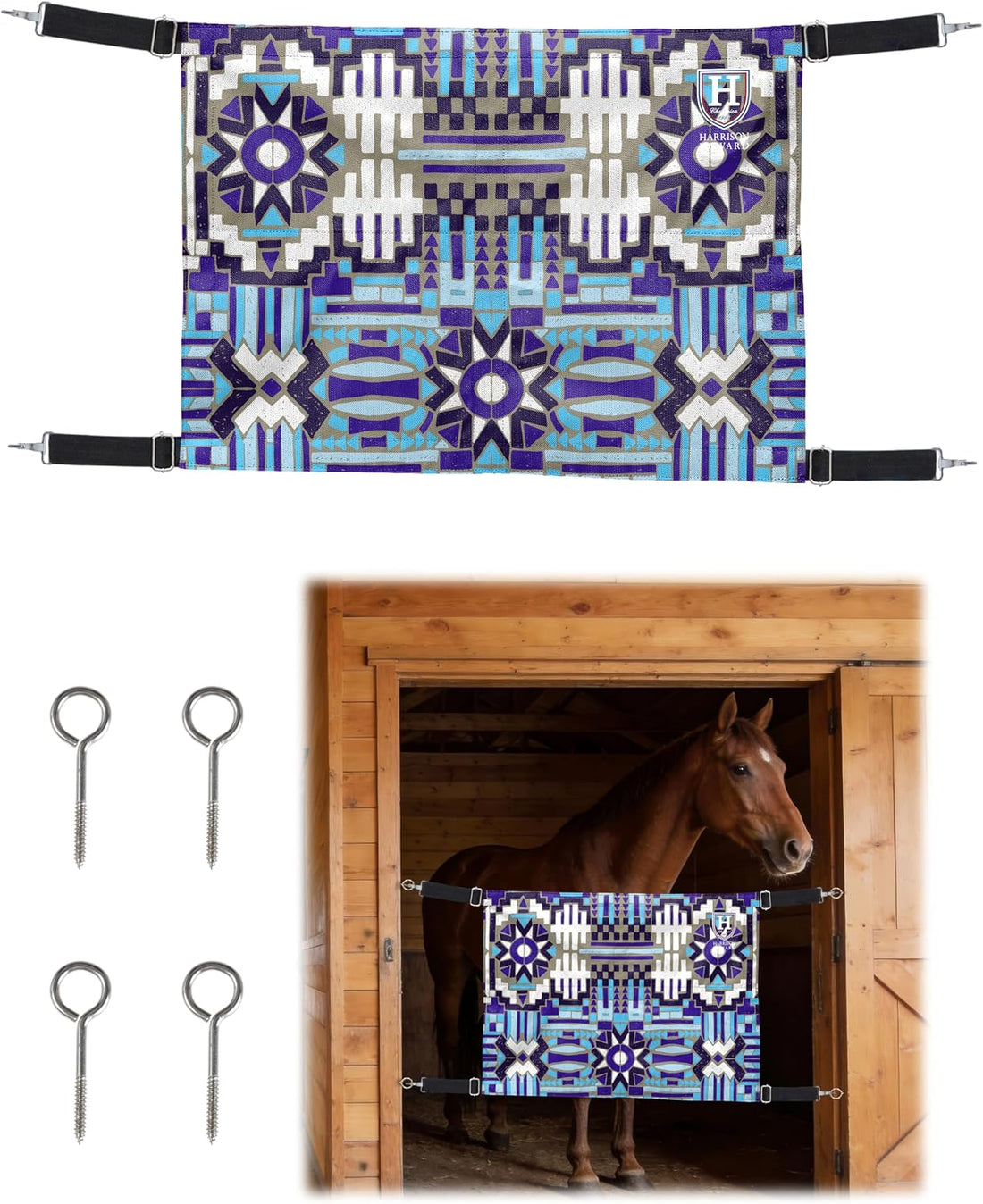 Harrison Howard 27'' x 19'' Stall Guard for Horses, with Fun Prints