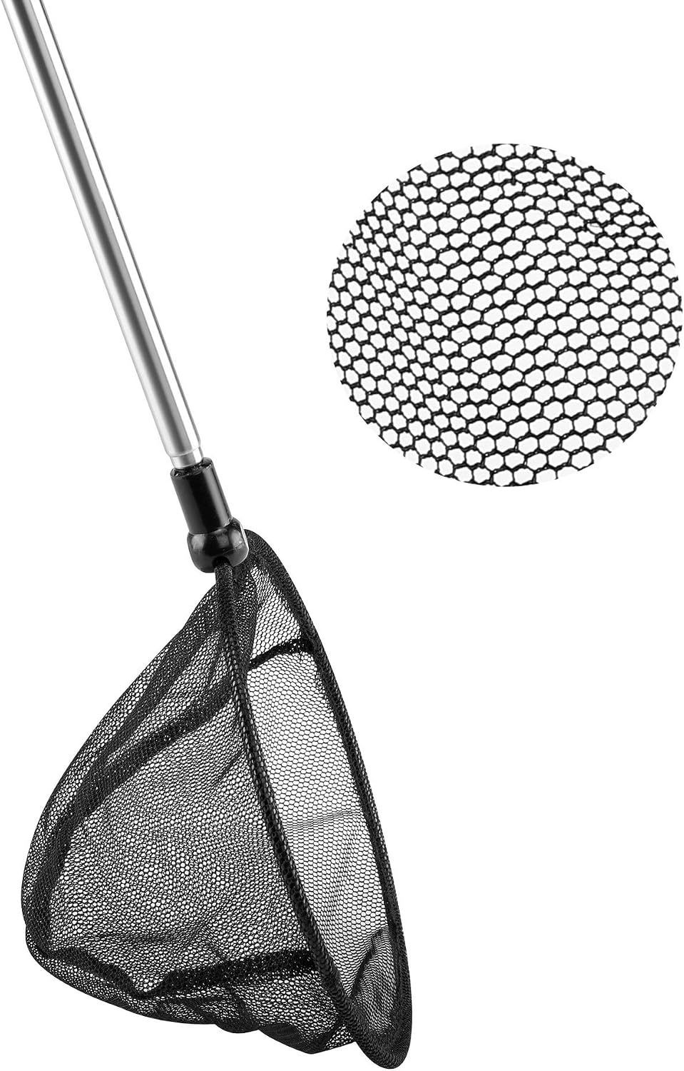 Aquarium Telescopic Fish Net w/Extendable Handle Soft Mesh 3.5"