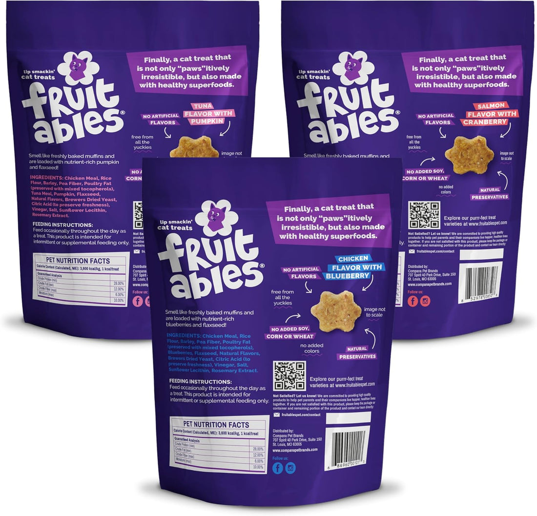Fruitables Cat Treats - Crunchy Treats for Cats