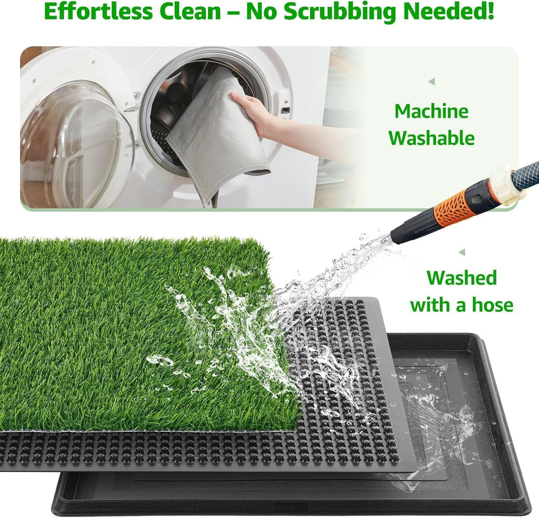 Grass Pad with Tray 20"x16", Dog Litter Box for Puppy Training