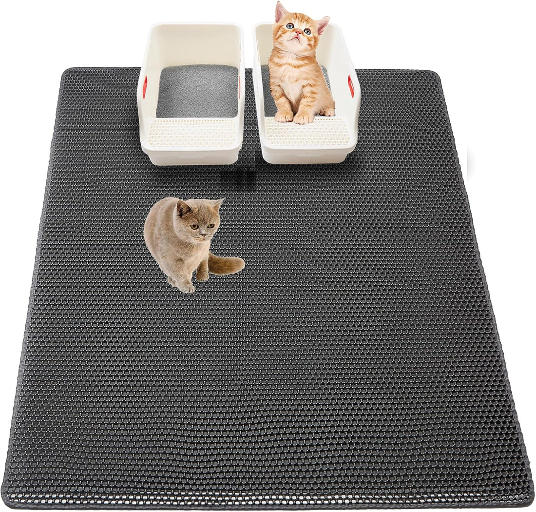 Extra large Cat Litter Mat, XXL 47x36 In, Large Cat Litter Box Mat