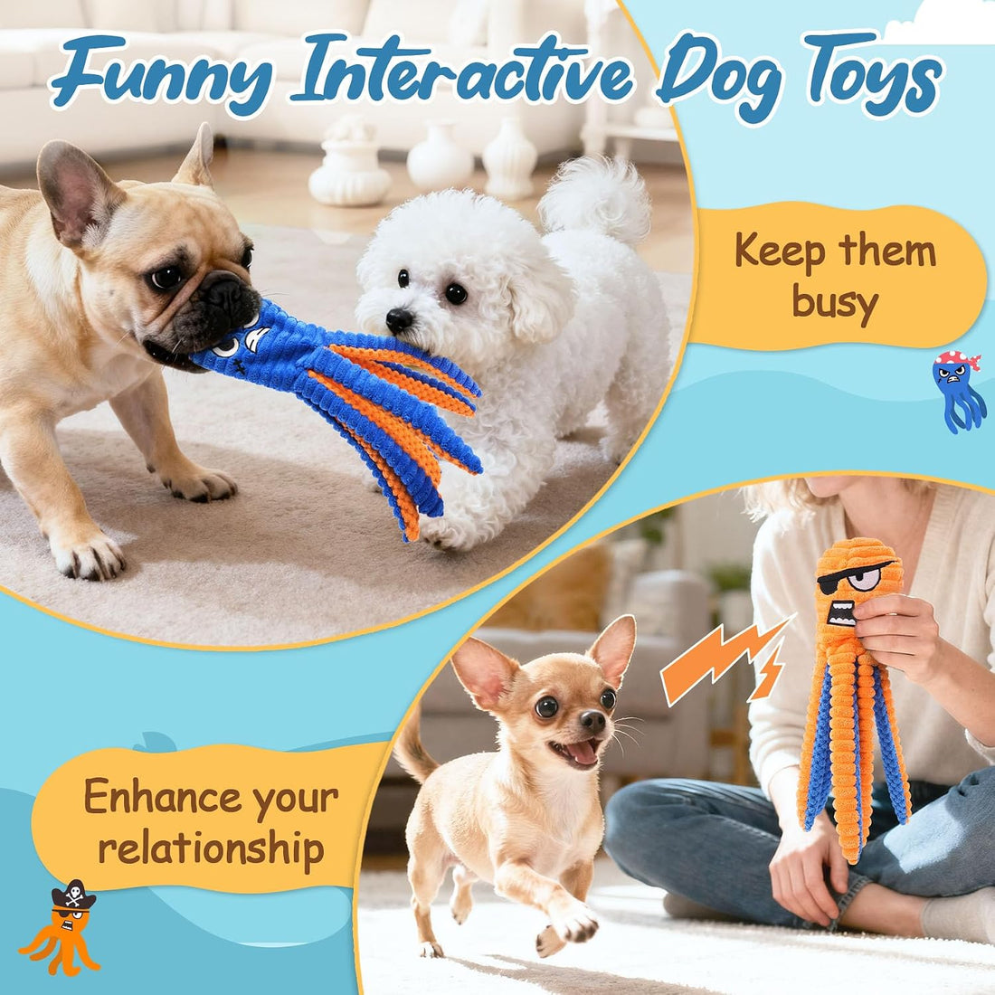 Zeaxuie Interactive Dog Toys