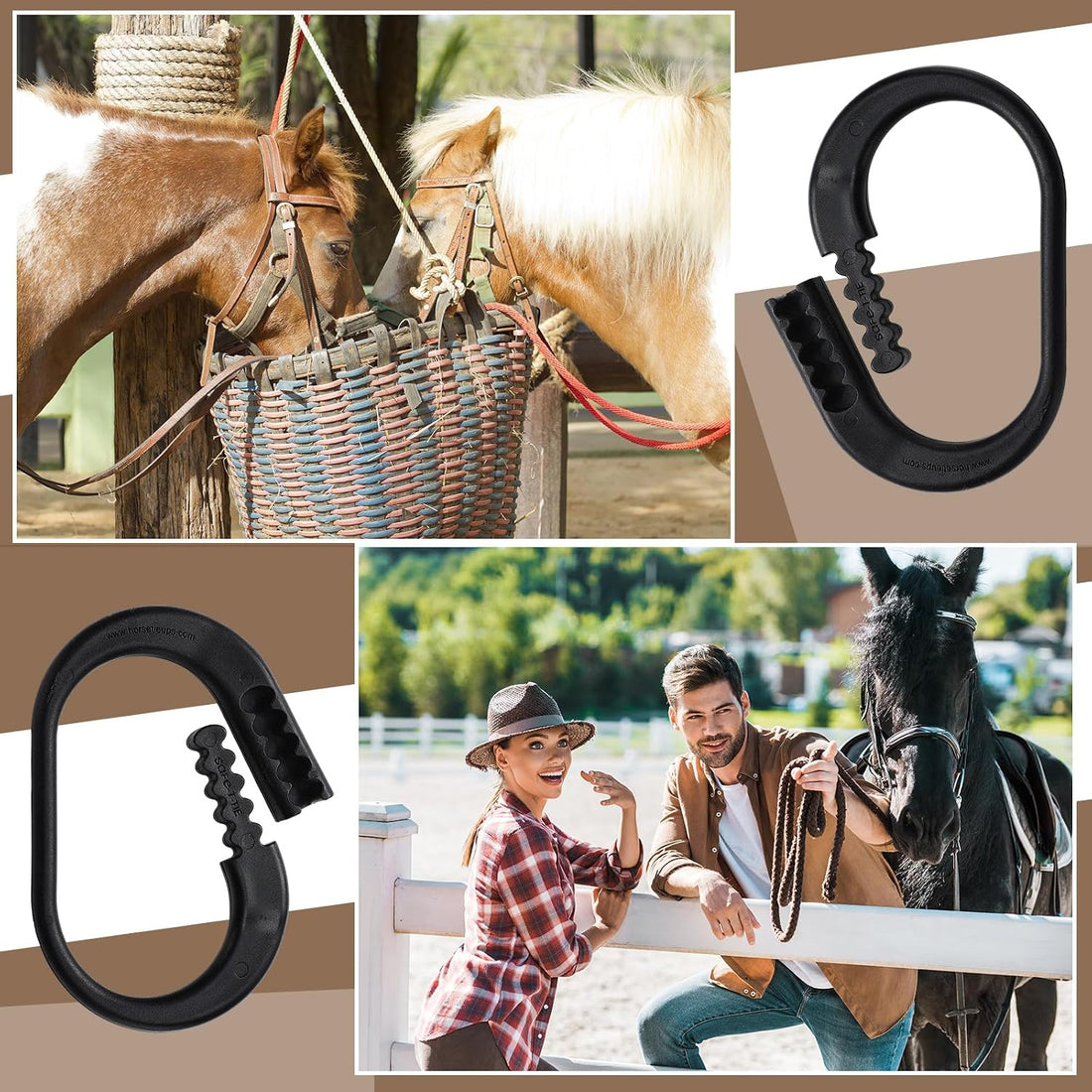Shinylin 4 Pcs Protective Horse Tie Multi-Purpose Horse Clip